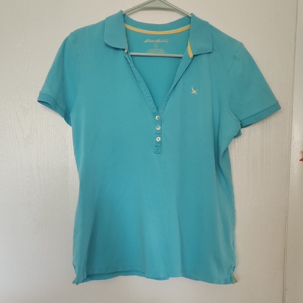 Eddie Bauer Turquoise Polo